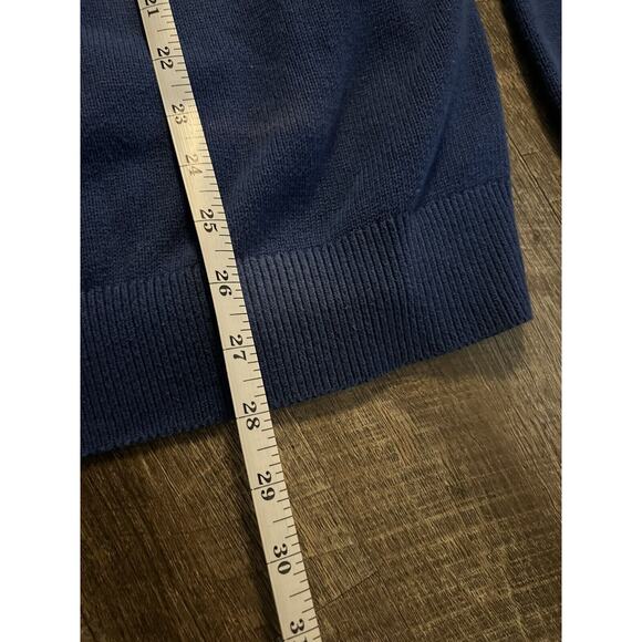 Tommy Hilfiger Men's Quarter Zip Knit Pullover Sweater Blue Men's XXL - Picture 3 of 4